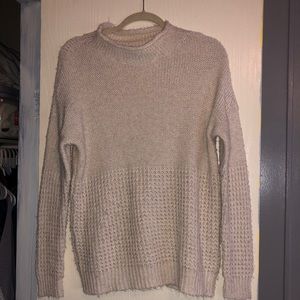 Tan/Oatmeal Mock Neck Sweater